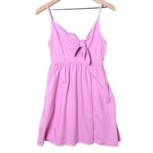 Old Navy Pink Linen Blend A-Line Sleeveless Tank Mini Dress Cottagecore Boho S